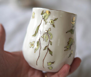 "Chartreuse Floral" Petite Mug