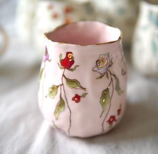 "Pink & Red Floral" Petite Mug