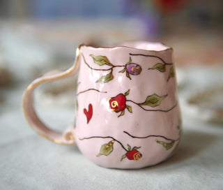 "Fish Fairy & Rose Pink" Petite Mug