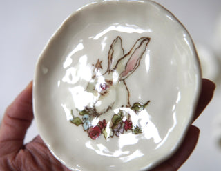 Rabbit + Garland Trinket Dish