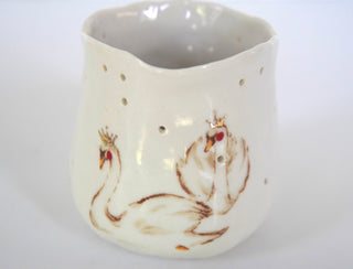 Swans Petite Candle Holder