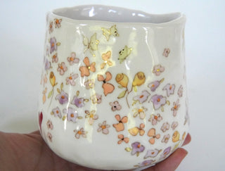 Lilac & Peach Floral Large Mug