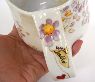 Lilac & Peach Floral Large Mug