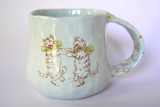 Pre-Order Dancing Kitties Blue Mug