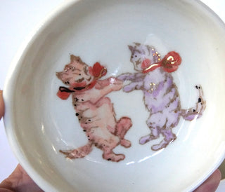 Dancing Kitties Trinket Dish