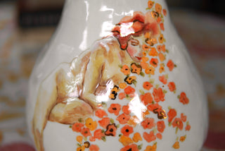 Sleeping Nymph with Orange Flowers Large Vase