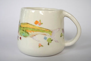 Le Poisson with Red Rose Large Mug