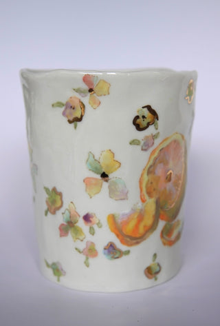 Lemon and Flowers Medium Vessel