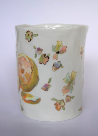 Lemon and Flowers Medium Vessel