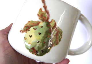 Pear with Golden Hearts Mug