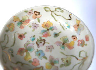 Pastel Flowers and Bows Petite Trinket Dish