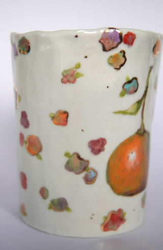 Sparkle Mandarin with Flowers Medium Vessel