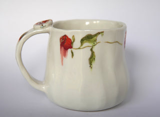 Dripping Roses with Fish Handle Mug