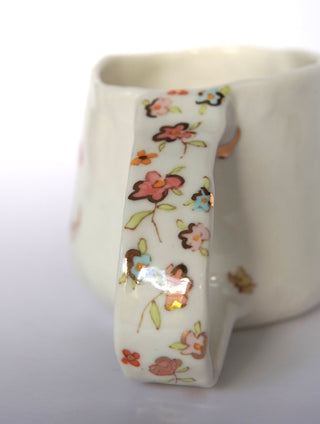 Dancing Kitties with Flower Handle Mug