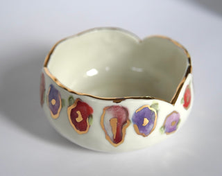 Dripping Floral Small Petal Bowl